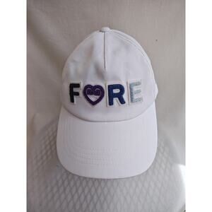 G/FORE White Cap with Multicolor Embroidery